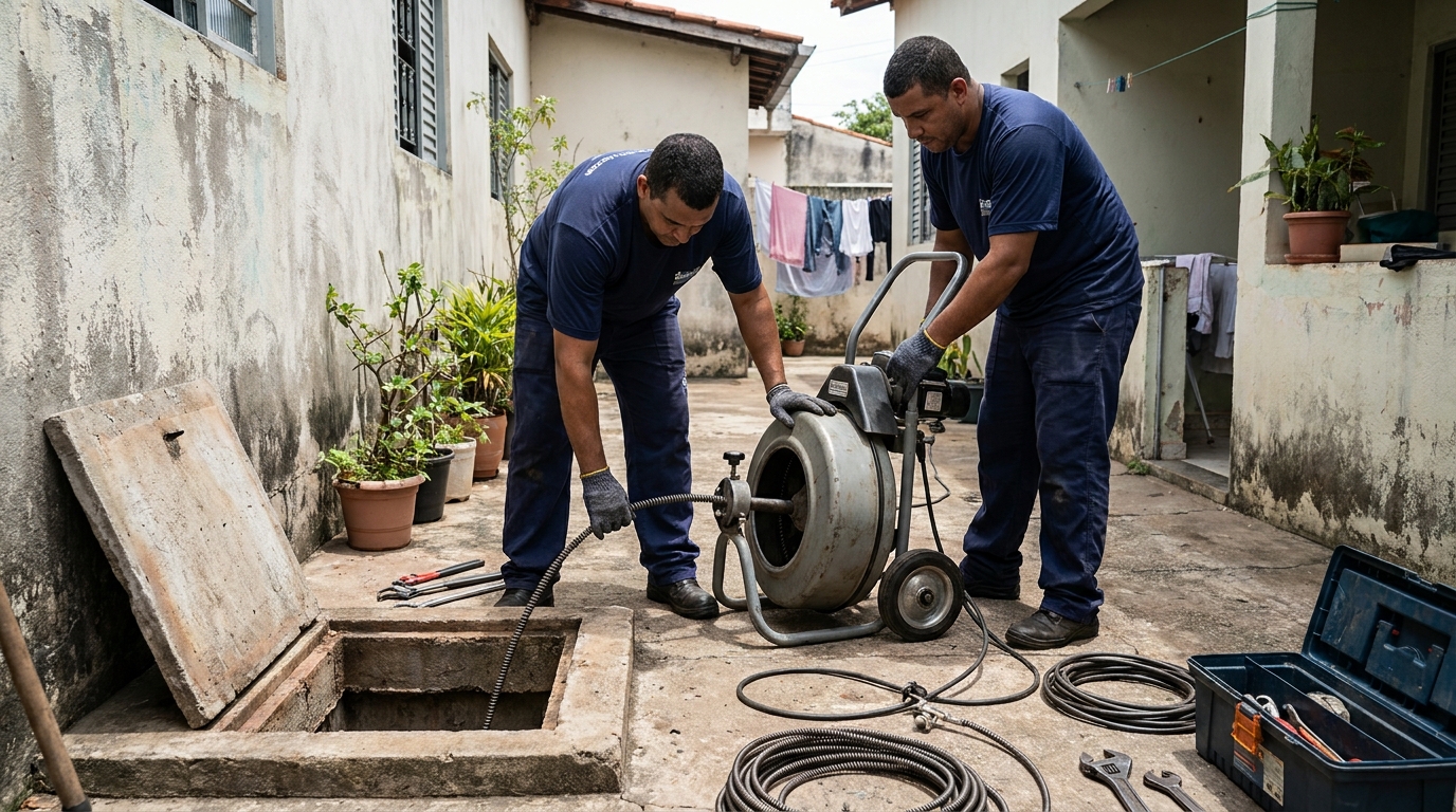 Desentupimento de Coluna Sanitária em Toledo‑PR